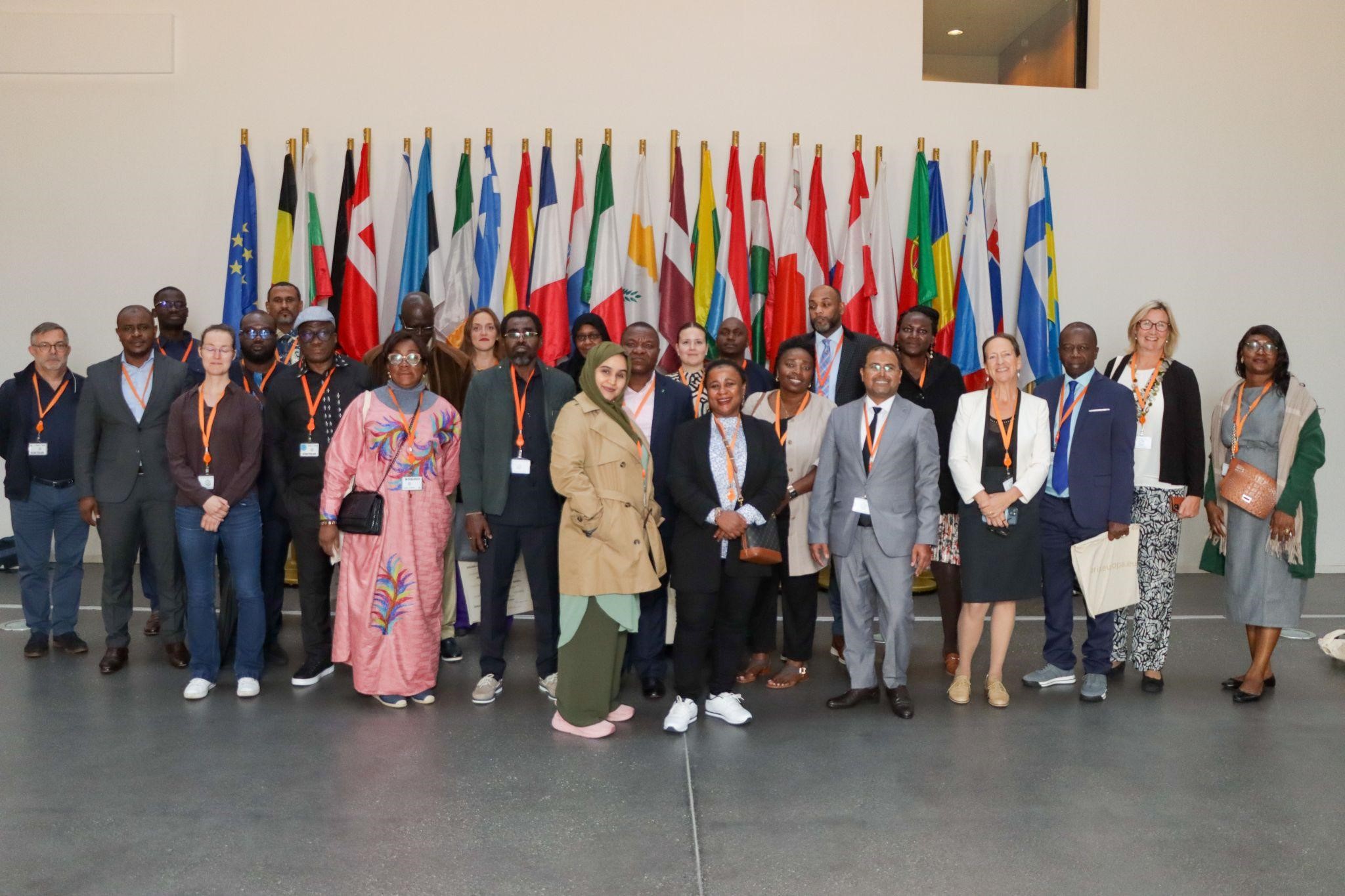 Group photo of the delegates at the European court.