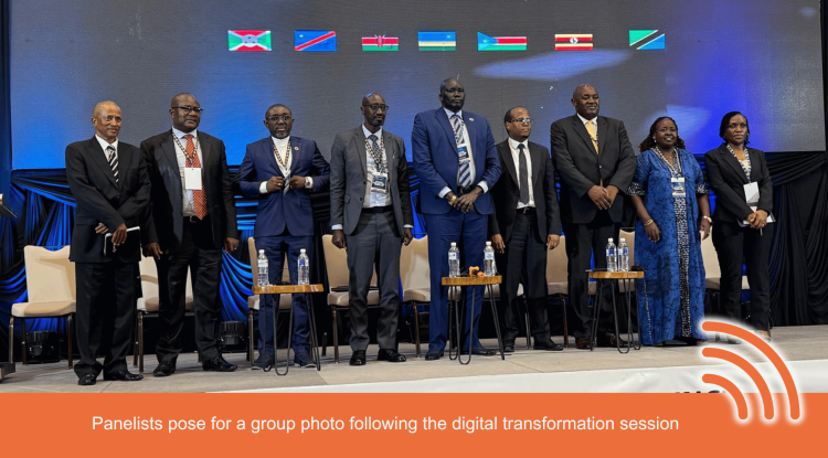 Panelists pose for a group photo following the digital transformation session